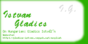 istvan gladics business card